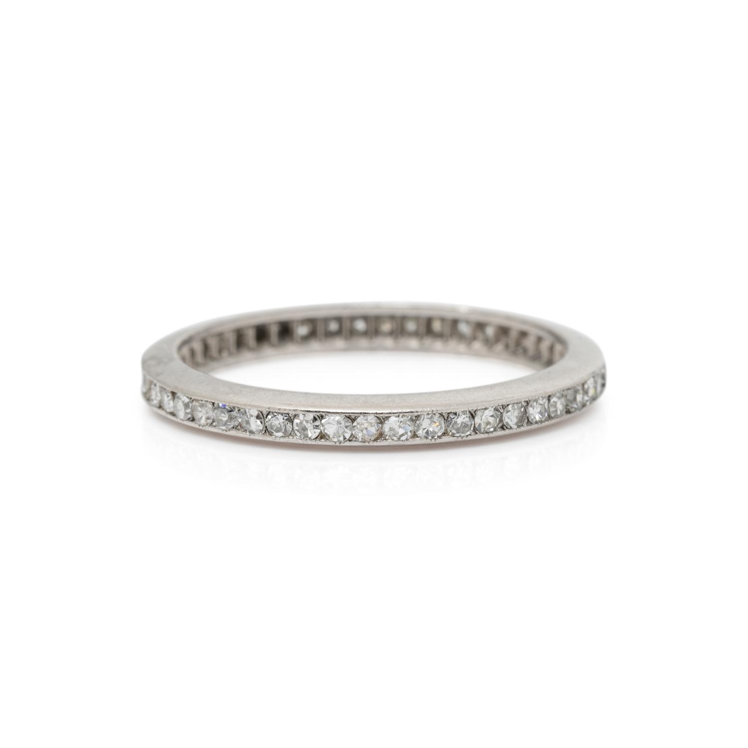 PLATINUM AND DIAMOND ETERNITY BAND