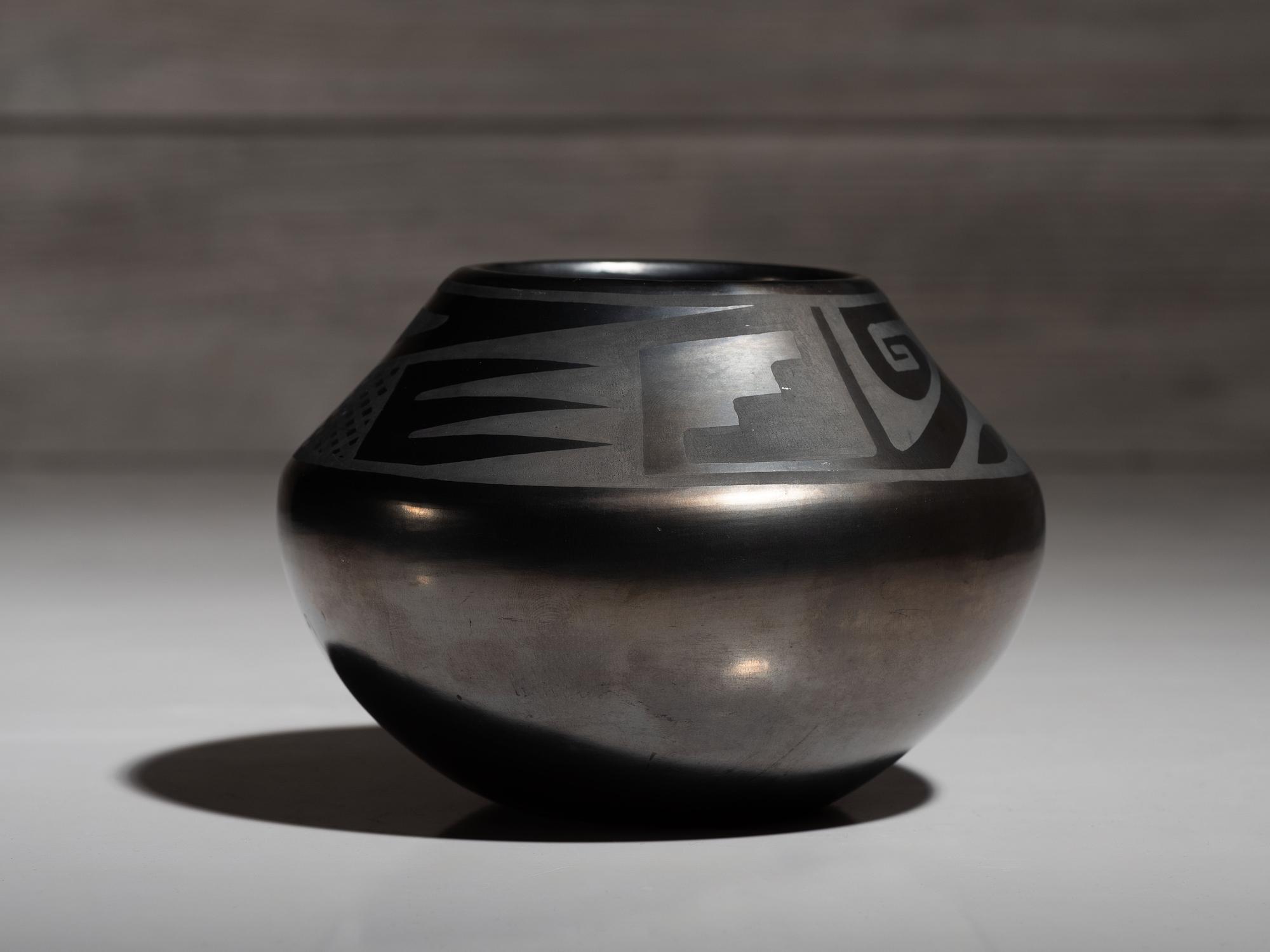 Pottery Jar with High Gunmetal Finish June 1969