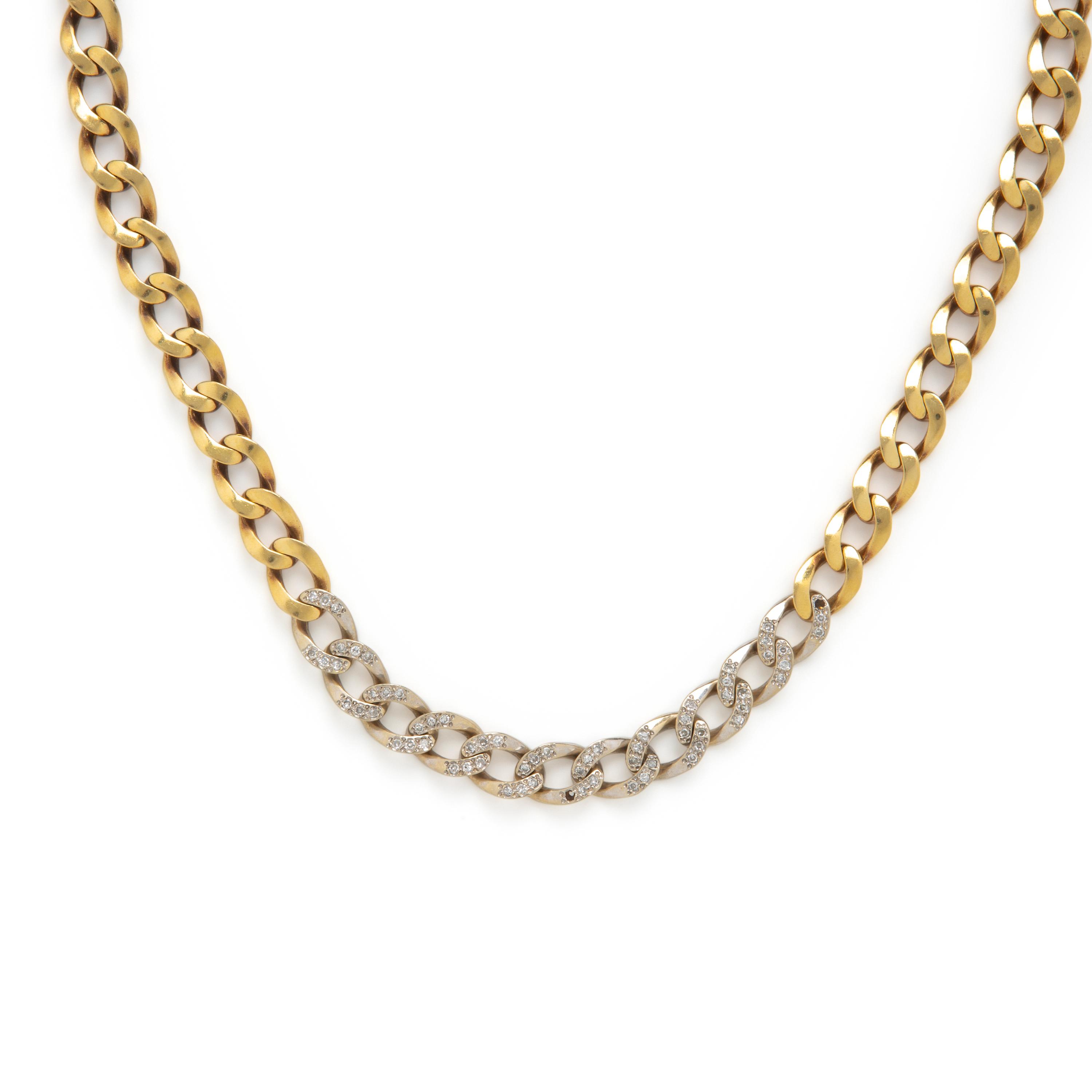 Bicolor Gold and Diamond Necklace