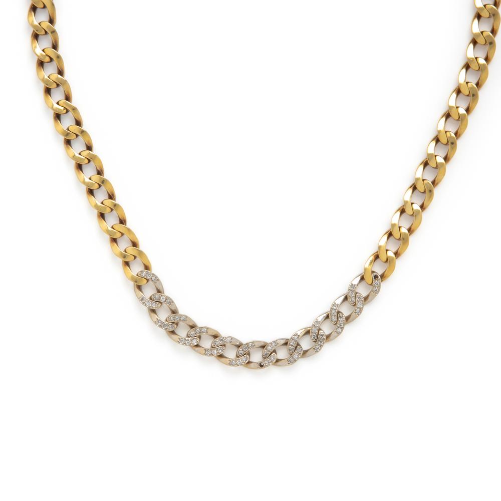 Bicolor Gold and Diamond Necklace