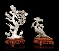 Two Chinese Hardstone Carvings of Birds