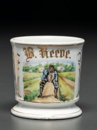 A Baseball Player's Porcelain Occupational Shaving Mug
