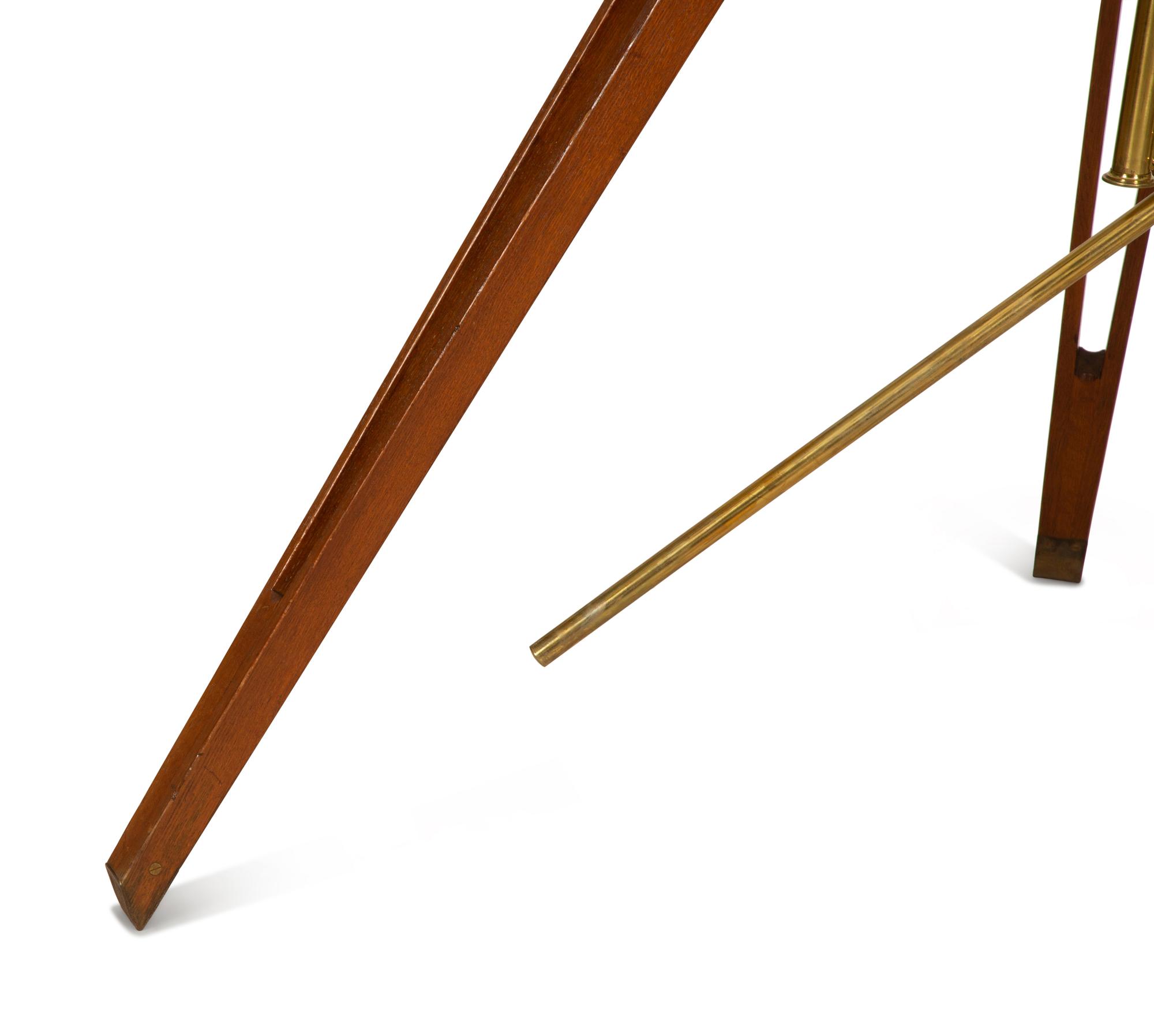 An English Brass Telescope on a Mahogany Tripod