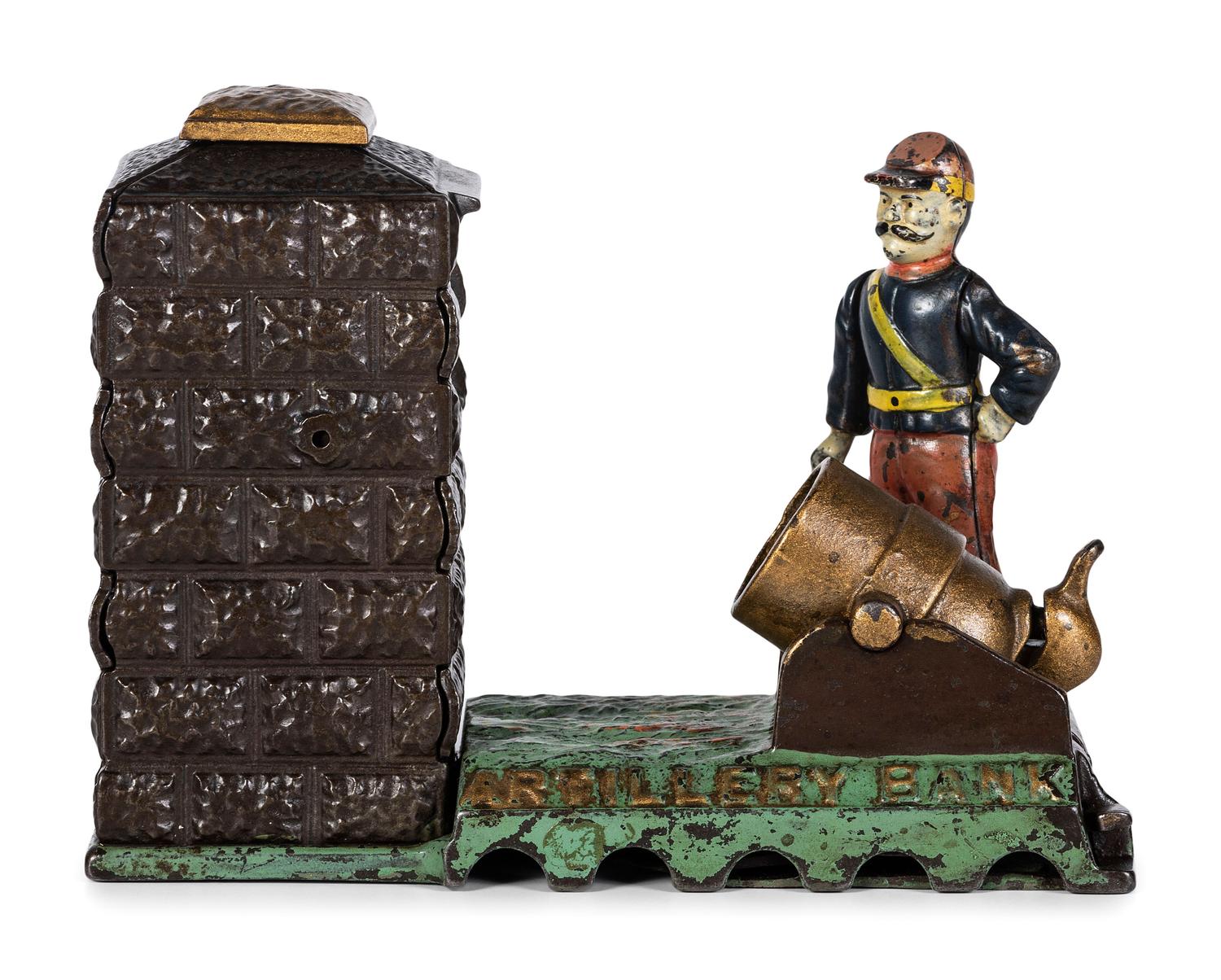 A J. and E. Stevens 'Artillery' Cast Iron Mechanical Bank