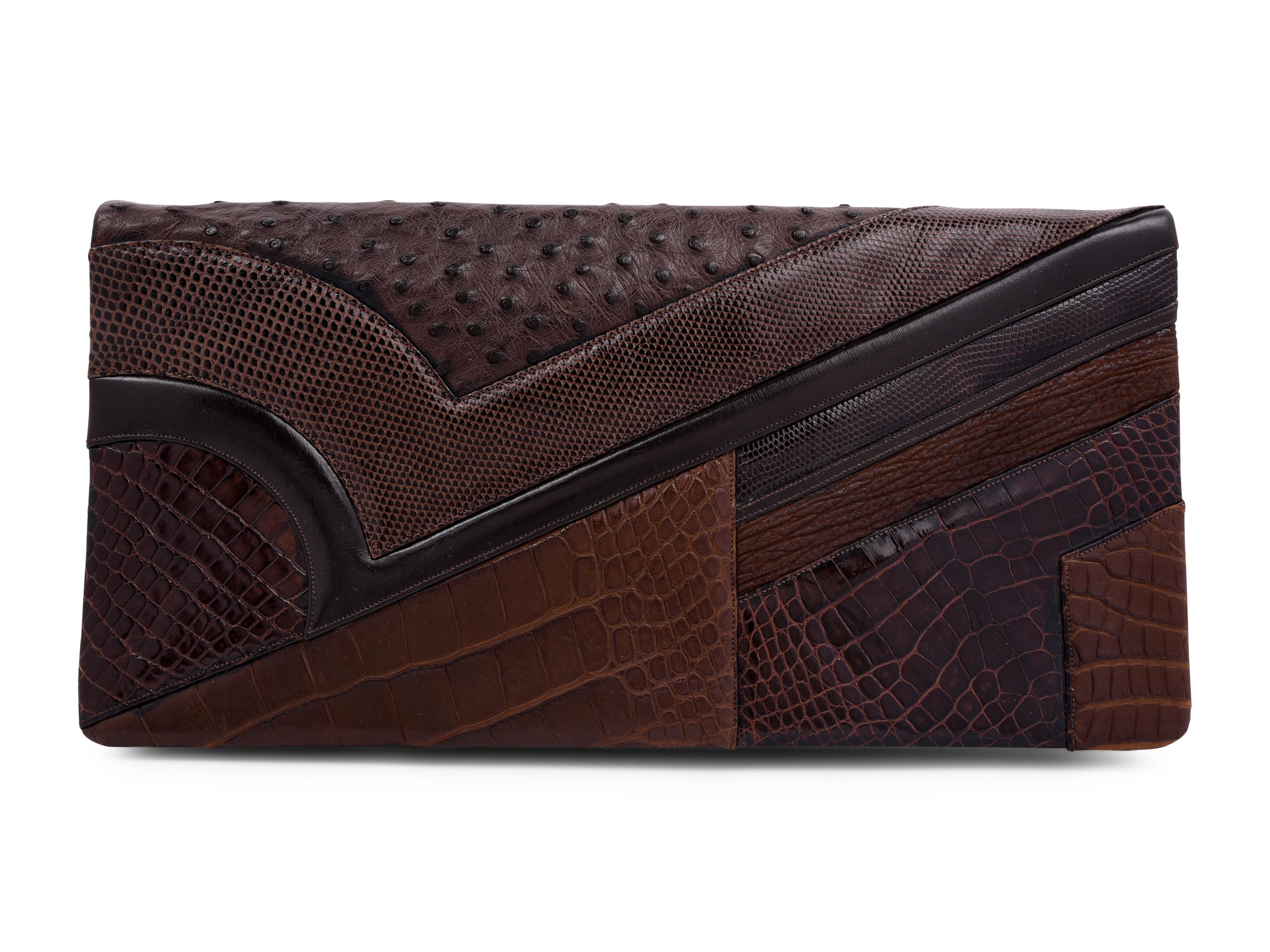 Judith Leiber Mixed Skin Clutch