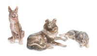 Three Bing & Grondahl Porcelain Figures Width of widest 10 1/2 inches. — 20TH CENTURY