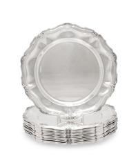 A Set of Twelve Peruvian Silver Dinner Plates
