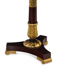 A Pair of Clive Christian Empire Style Parcel Gilt Pedestal Tables