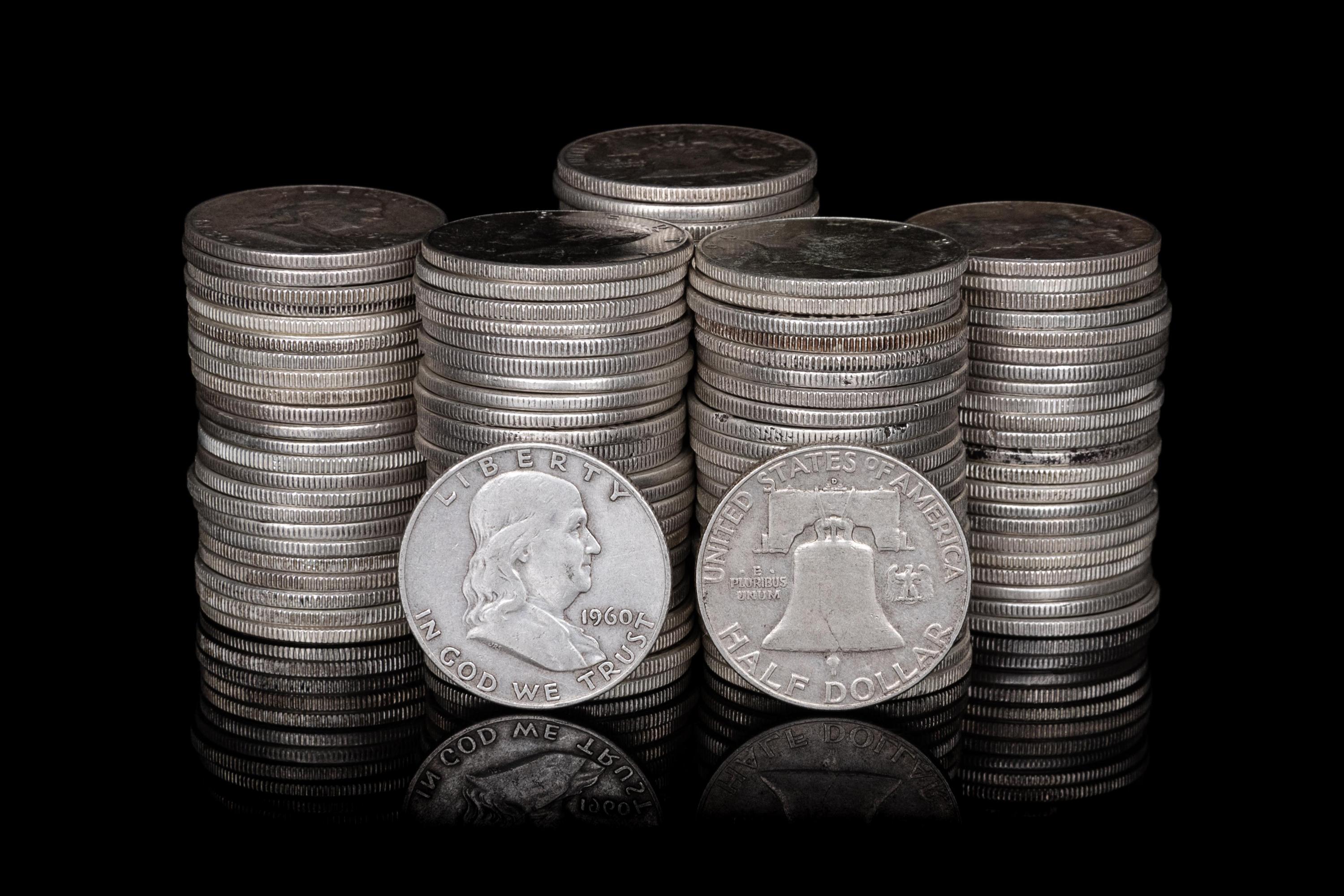 A Group of 119 Pre-1965 50c Coins