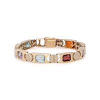 BICOLOR GOLD AND GEMSTONE BRACELET
