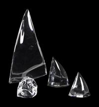 A Group of Three Modern Glass Dorsal Fins — 20TH CENTURY