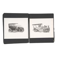 [EARLY PHOTOGRAPHY] -- [TRANSPORTATION]. A group of 59 photographs and engravings of vehicles, incl. bicycles and dirigibles.