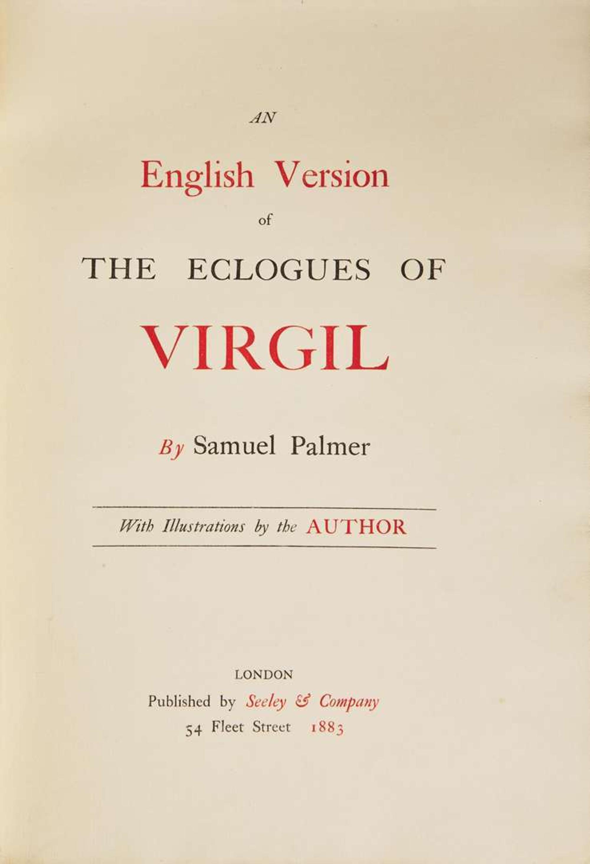 [Art] Palmer, Samuel: An English Version of the Eclogues of Virgil