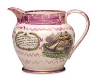 A Sunderland Transfer-Printed Lustreware Jug