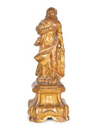 Two Italian Carved Giltwood Figures — 18TH/19TH CENTURY