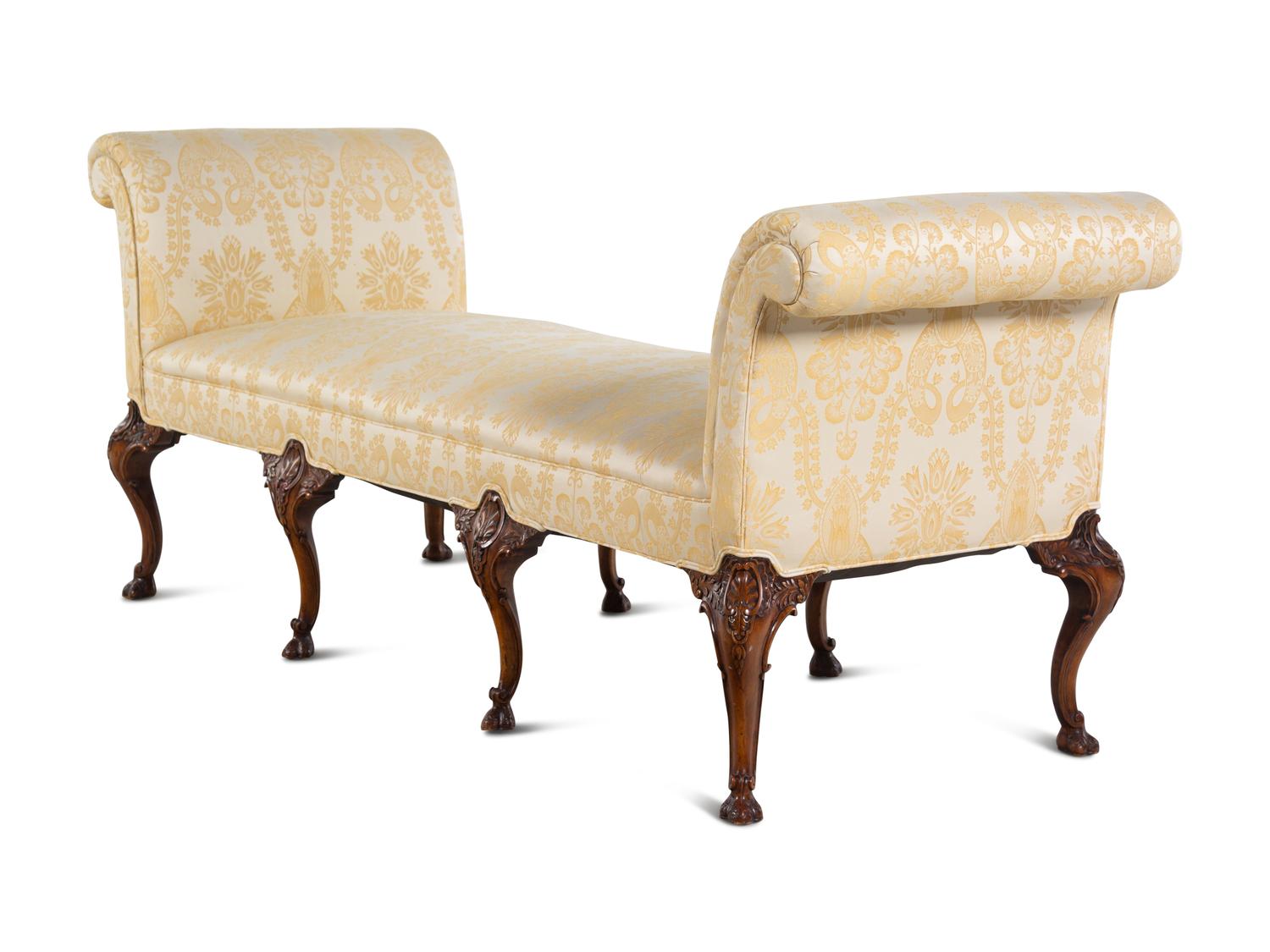 A George II Style Upholstered Bench