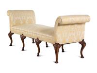 A George II Style Upholstered Bench