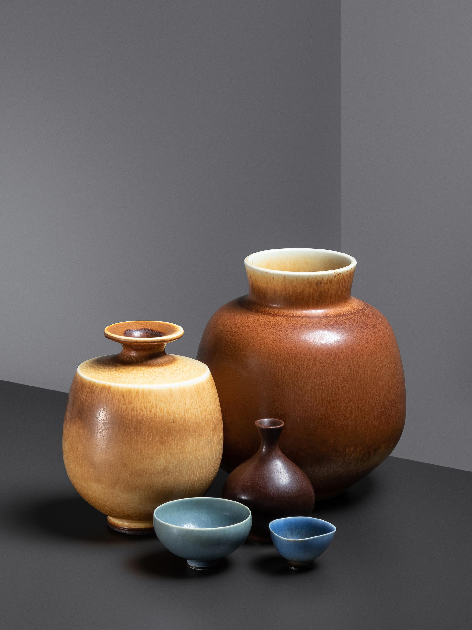 Collection of Five Vessels Gustavsberg, Sweden