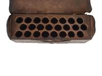 [MILITARIA]. 3 militia cartridge boxes, ca first quarter 19th century.