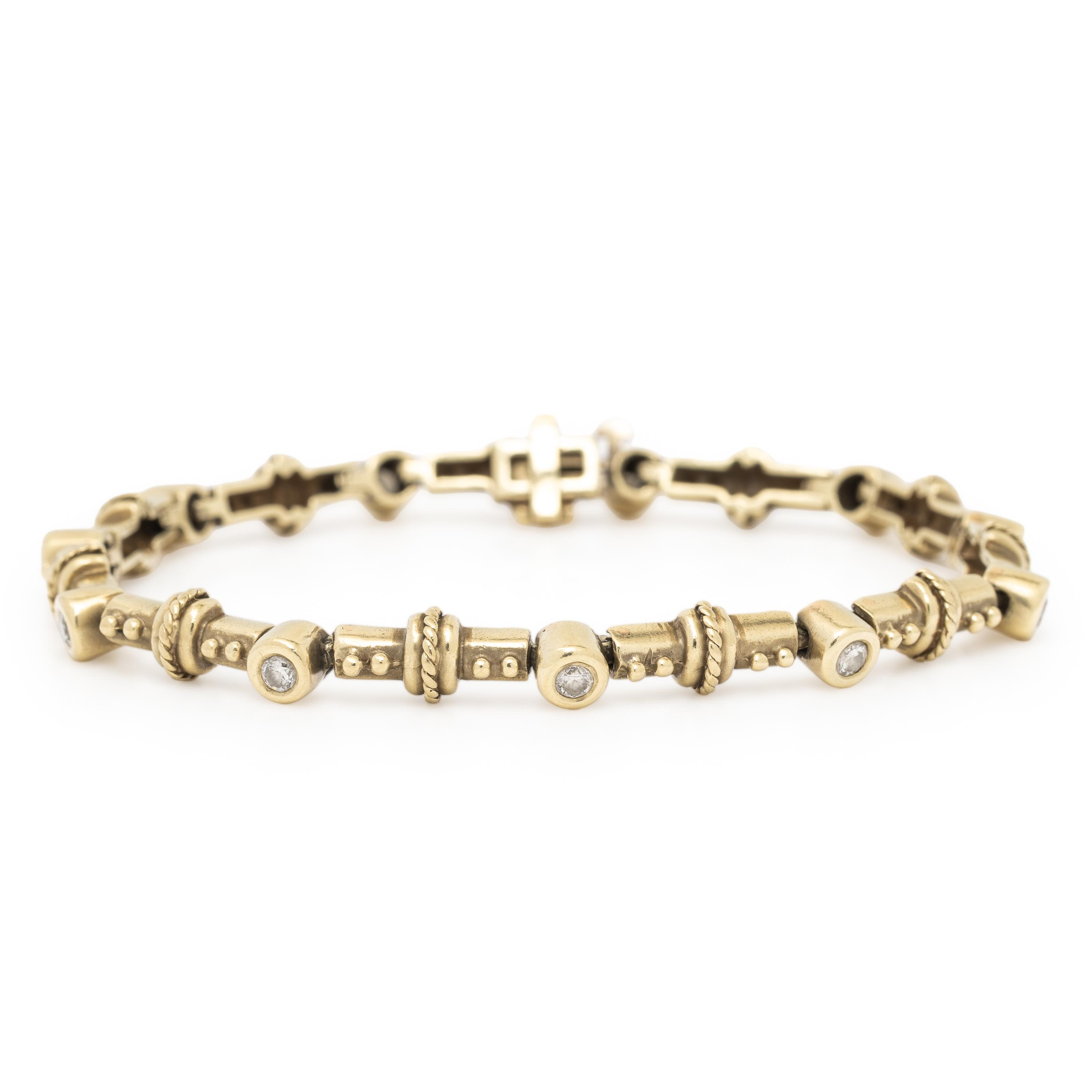 Diamond and Yellow Gold Bracelet