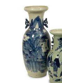 Three Chinese Blue and White Porcelain Vases