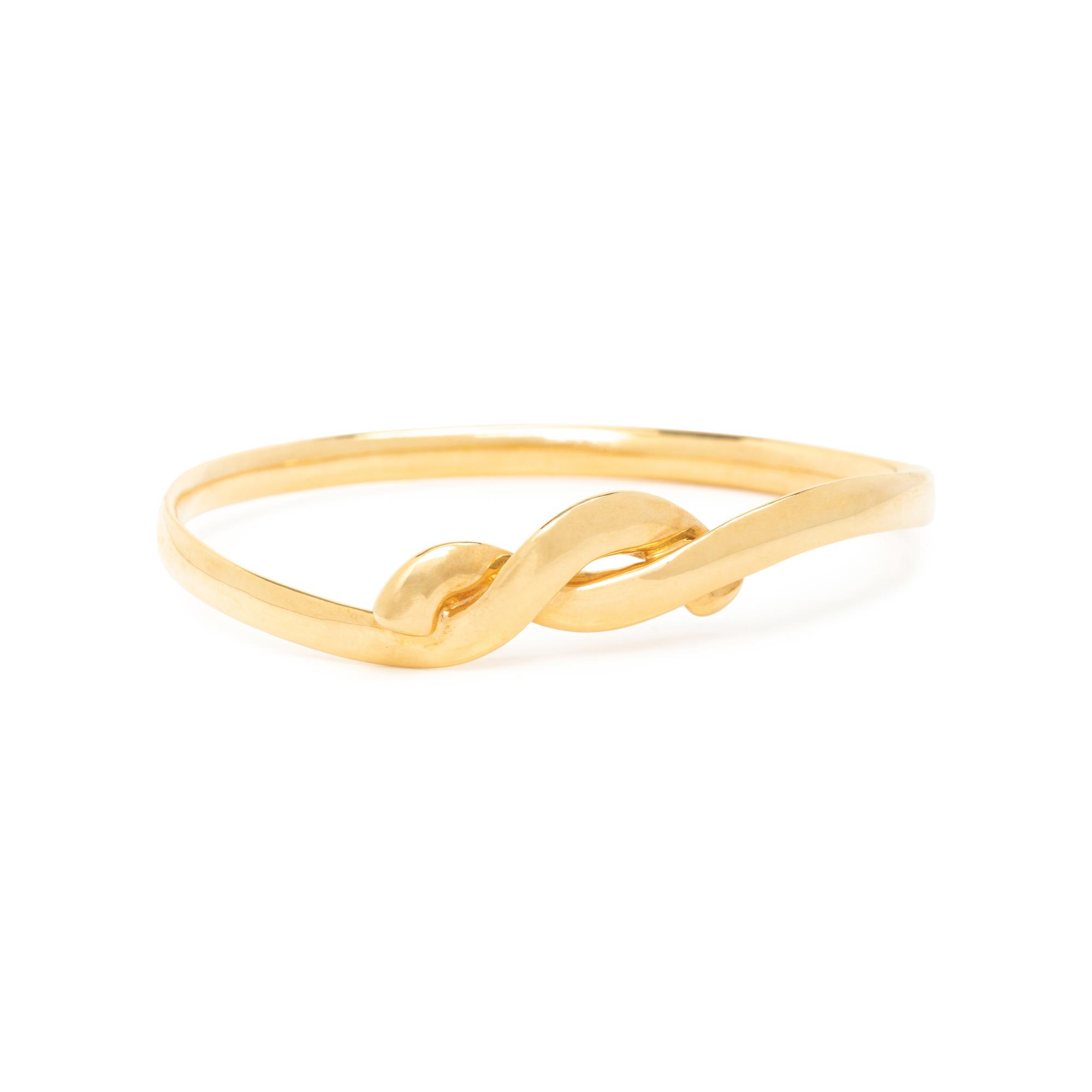 TIFFANY, YELLOW GOLD BANGLE BRACELET