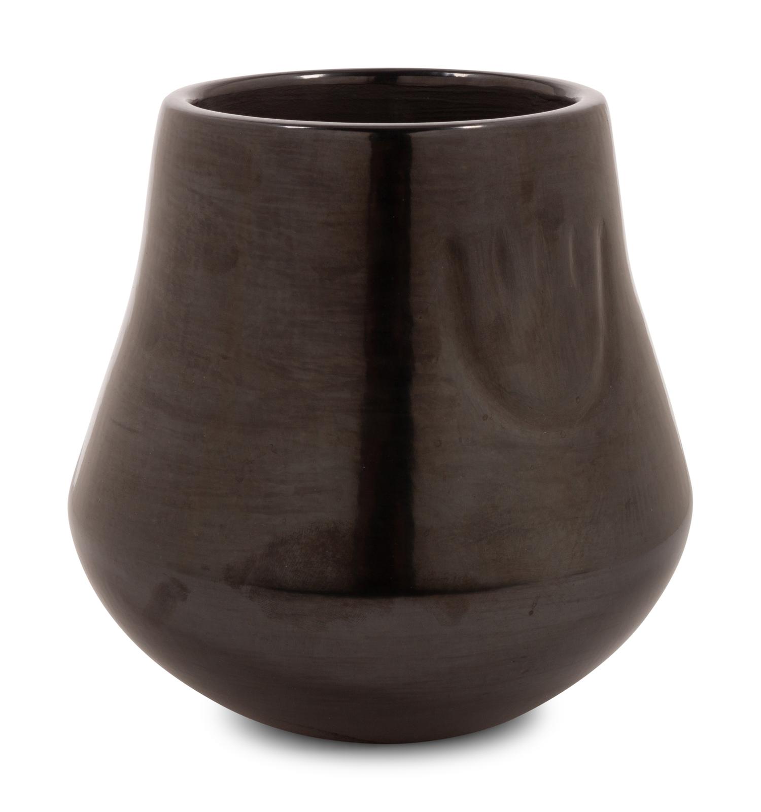 Blackware Pottery Jar, with Bear Paw Design