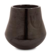 Blackware Pottery Jar, with Bear Paw Design