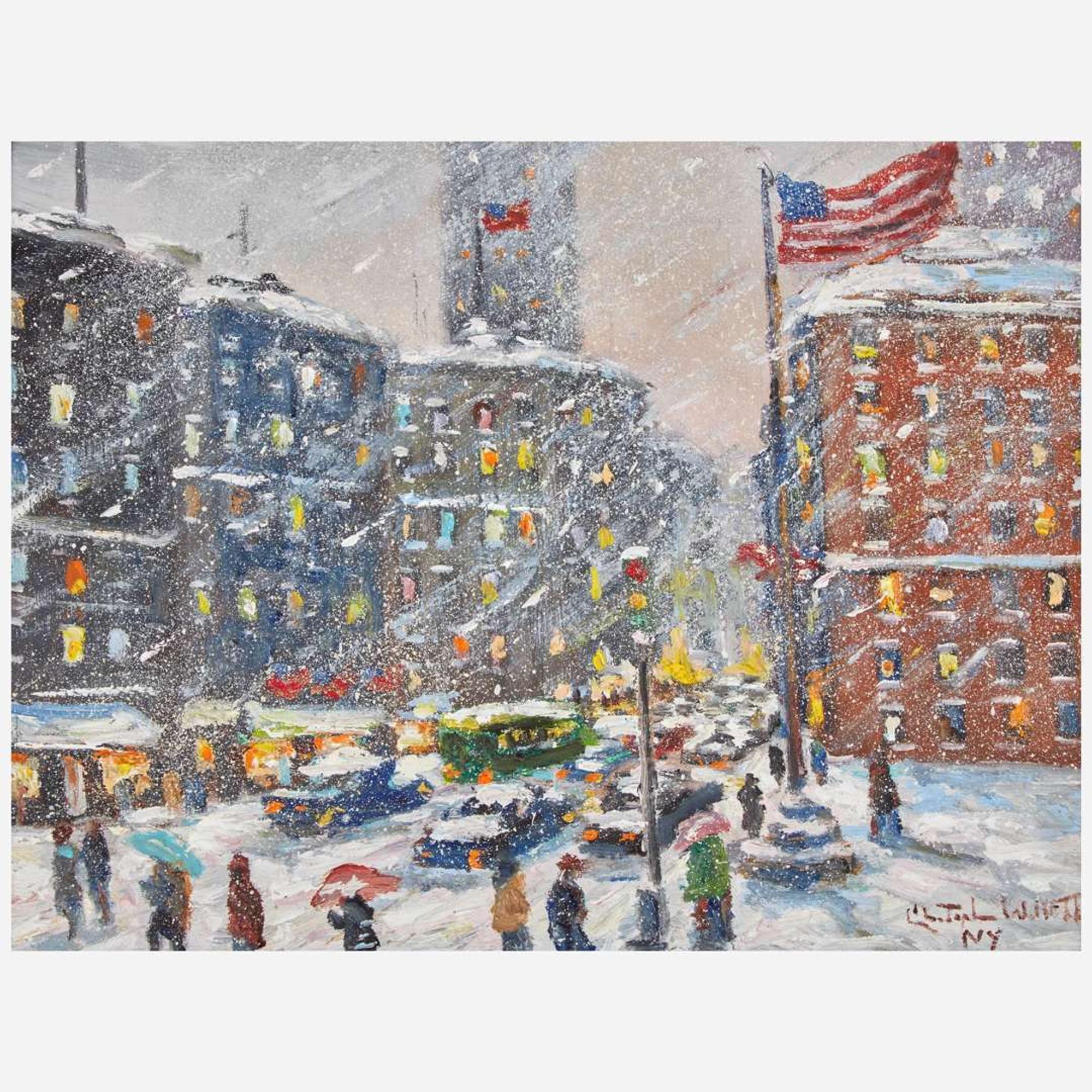 Christopher Willett (American, B. 1959) New York in Winter