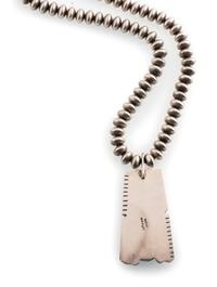 Silver and Red Mountain Turquoise Necklace