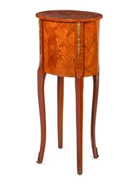 A Louis XV/XVI Transitional Style Gilt Metal Mounted and Marquetry Kingwood Side Table