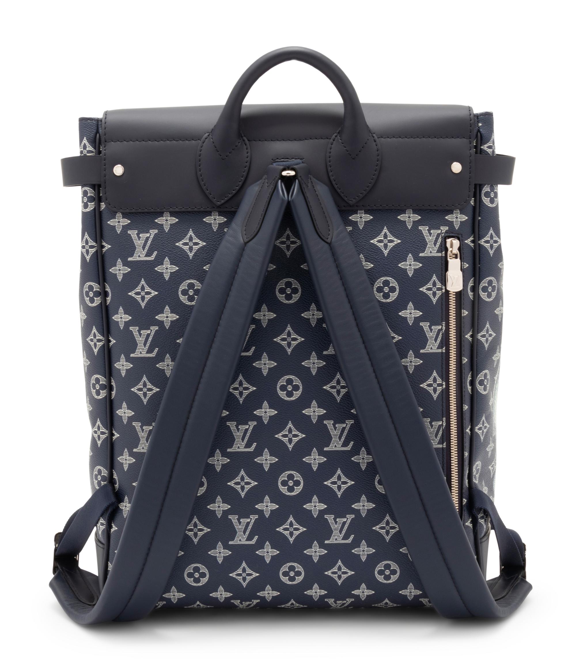 Louis Vuitton Limited Edition Chapman Steamer Backpack in Monogram Savane Canvas with Elephant Print, Chapman Brothers, Spring Summer 2017