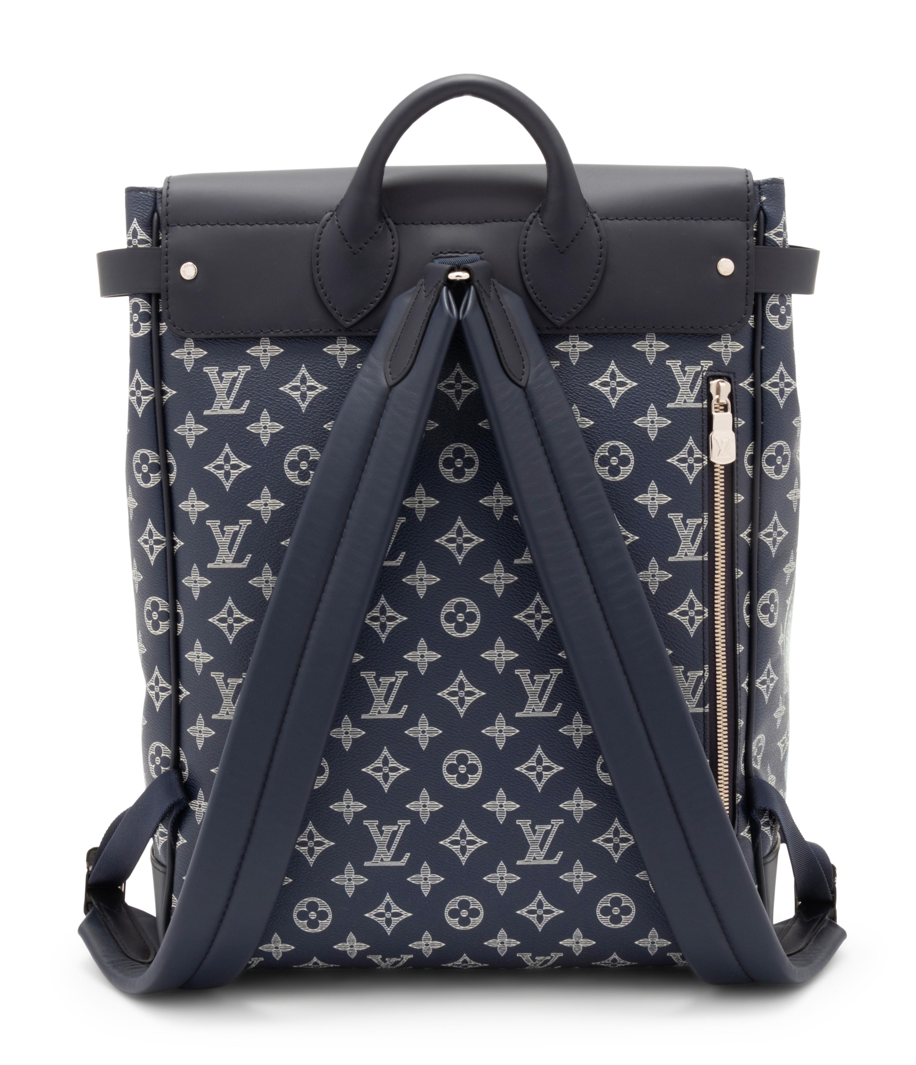 Louis Vuitton Limited Edition Chapman Steamer Backpack in Monogram Savane Canvas with Elephant Print, Chapman Brothers, Spring Summer 2017