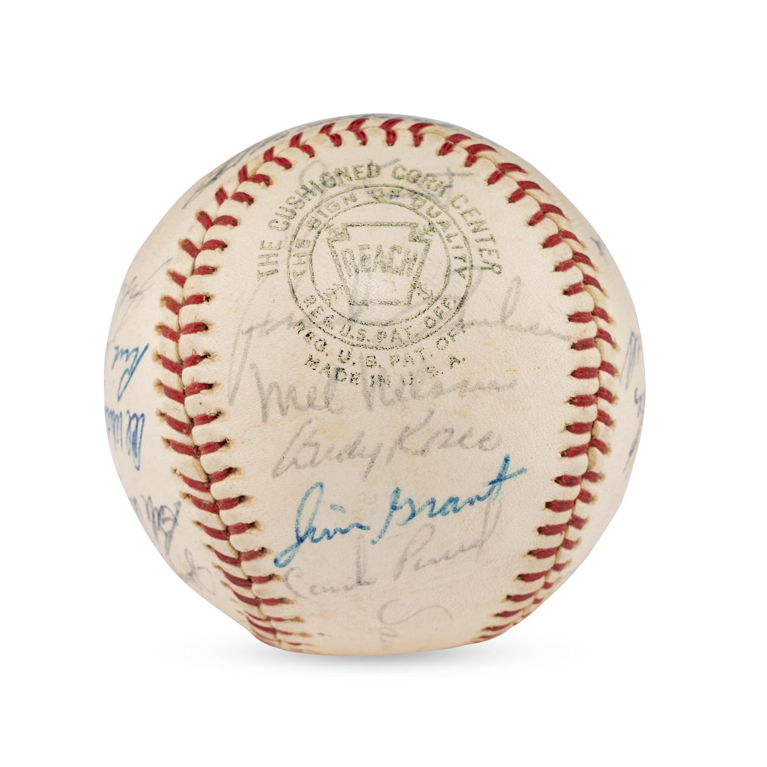 A 1965 Minnesota Twins Team Signed Autograph Baseball Including Harmon Killebrew (JSA Letter of Authenticity),