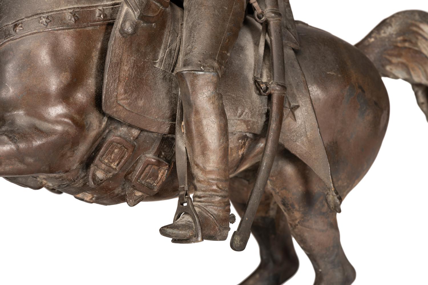 A Cornelius and Baker Cast Metal Andrew Jackson Sculpture, After Clark Mills (1815-1883)
