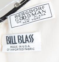 A Bill Blass One Shoulder Cream Silk Jumpsuit, Size 10.