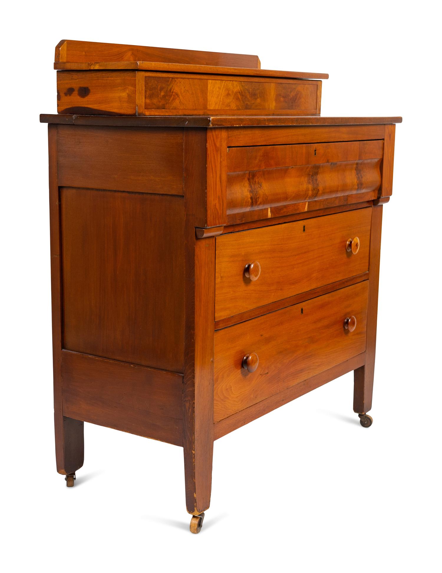 A Classical Style Cherrywood and Mahogany Chest of Drawers