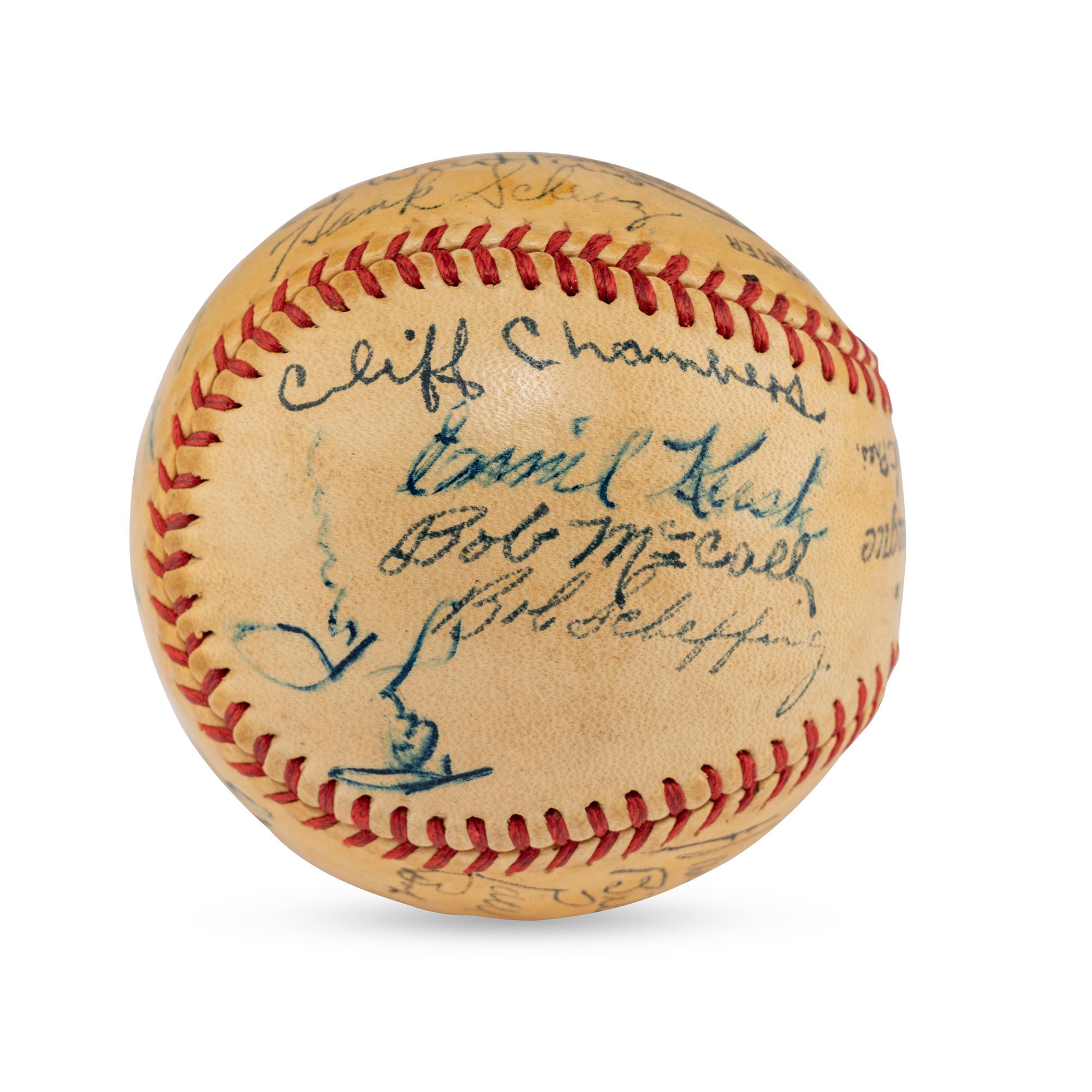 A 1947 Chicago Cubs Team Signed Autograph Baseball