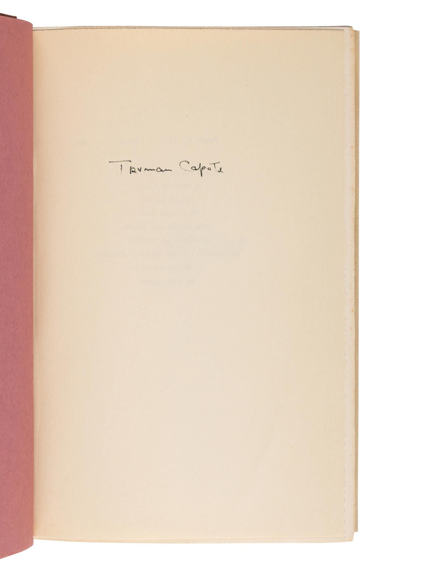 CAPOTE, Truman (1924-1984). In Cold Blood . New York: Random House, [1965].