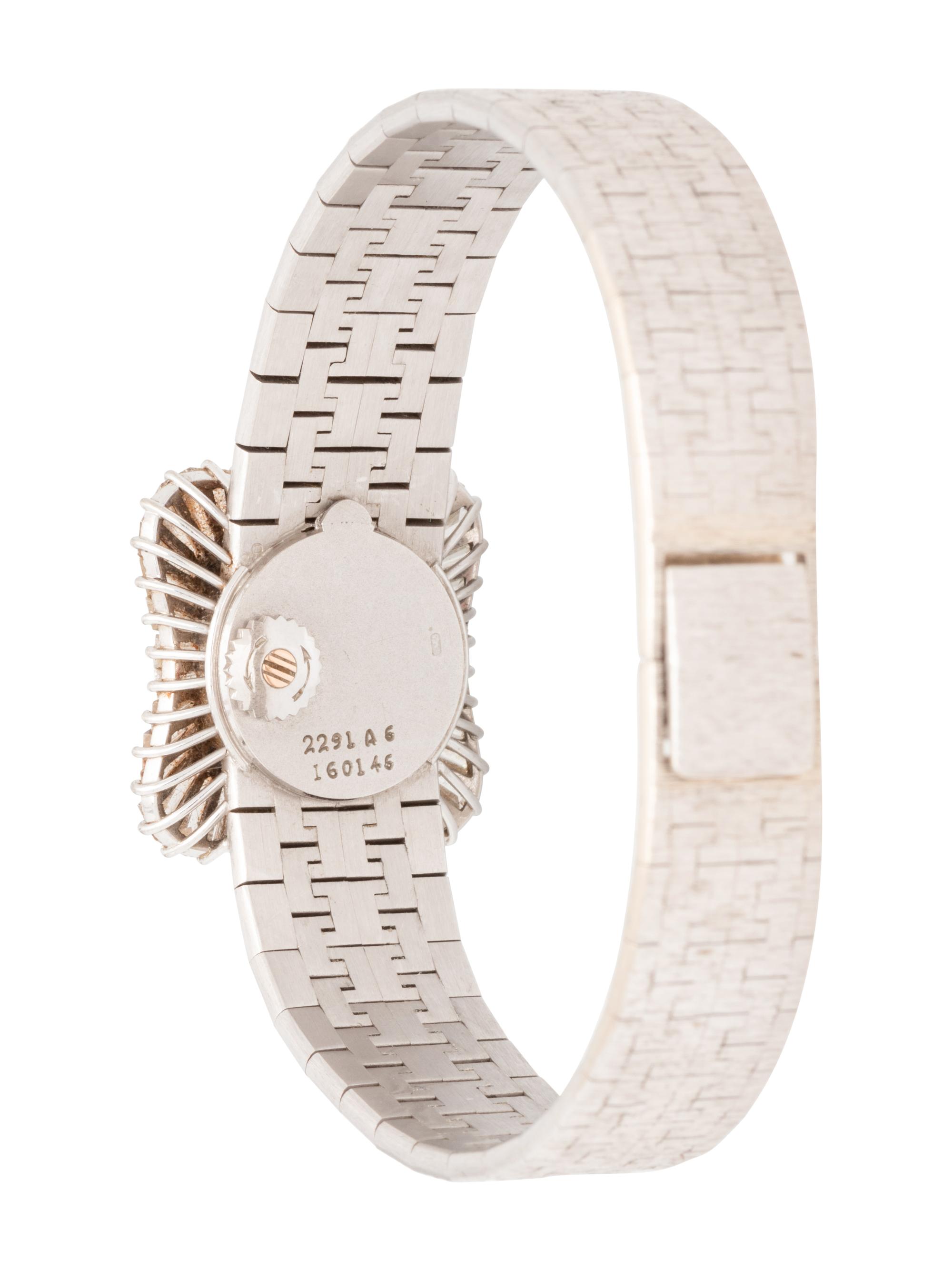 PIAGET, 18K WHITE GOLD, DIAMOND AND SAPPHIRE WRISTWATCH
