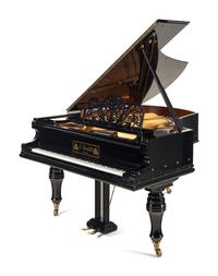 A Neufeld Black Lacquer Grand Piano