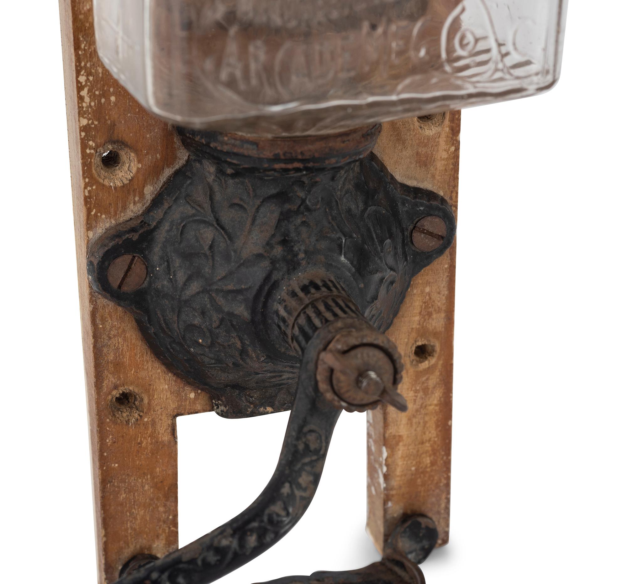 A Wall Mount Jewel Glass Coffee Grinder