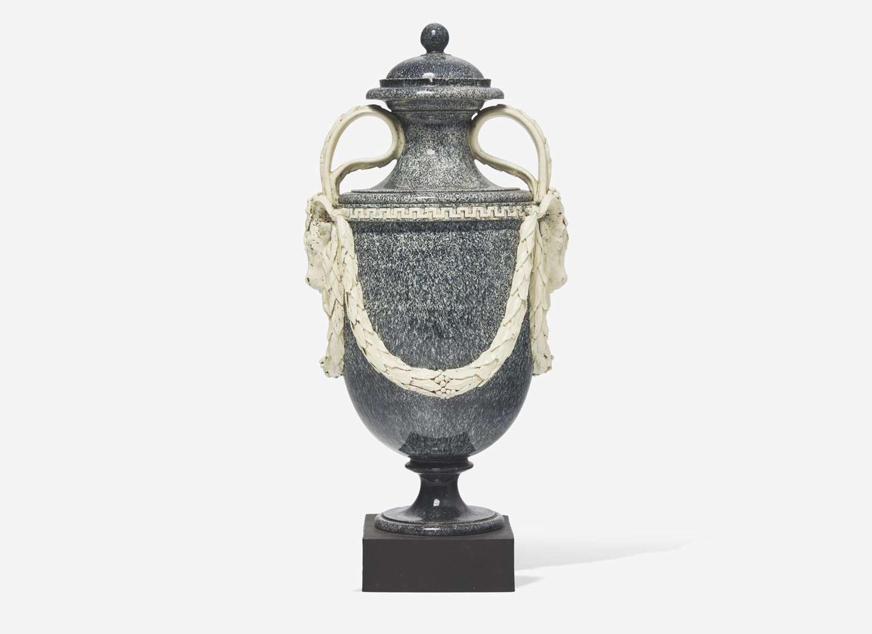 A Wedgwood & Bentley Variegated Ware Covered Vase, UK, 1770s