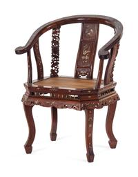 An Embelished Huanghuali Armchair