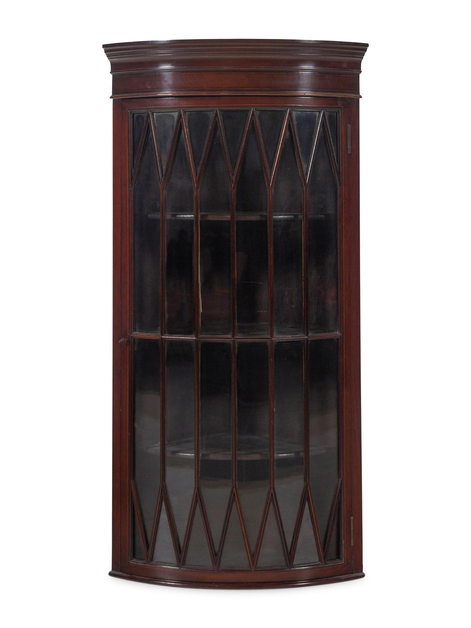 A George III Mahogany Hanging Vitrine Cabinet