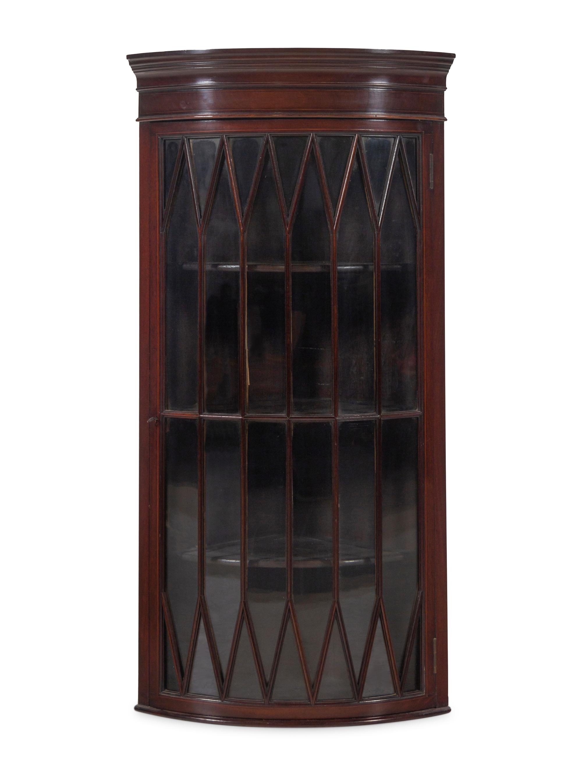 A George III Mahogany Hanging Vitrine Cabinet