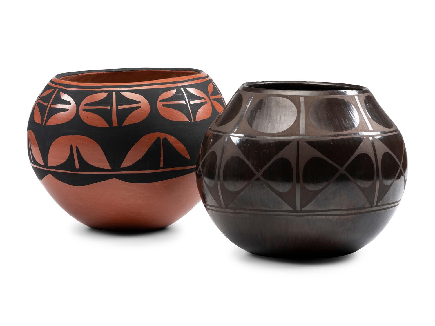 Pottery Bowls, with Traditional Designs