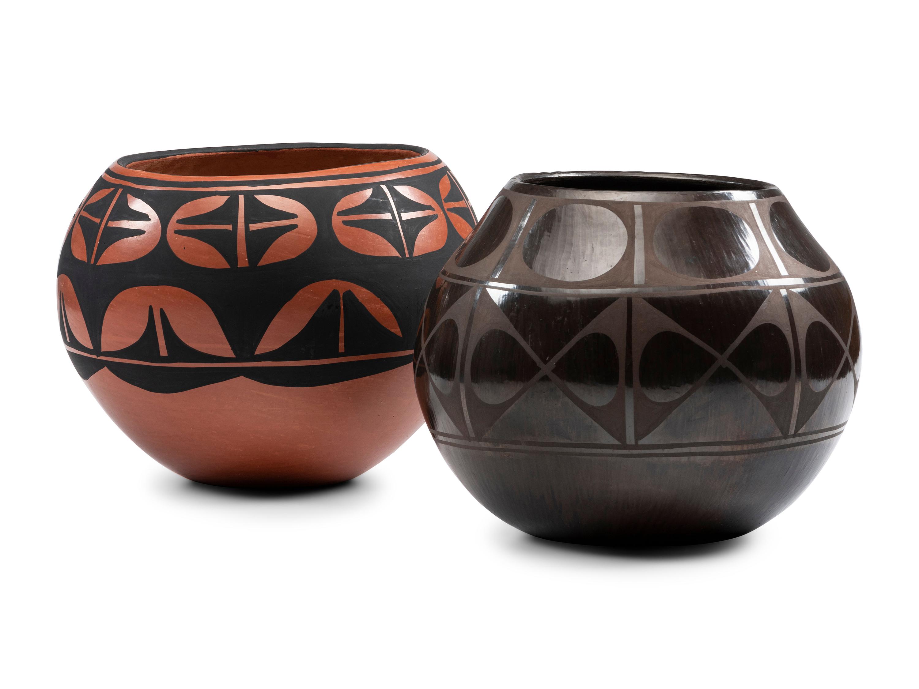 Pottery Bowls, with Traditional Designs