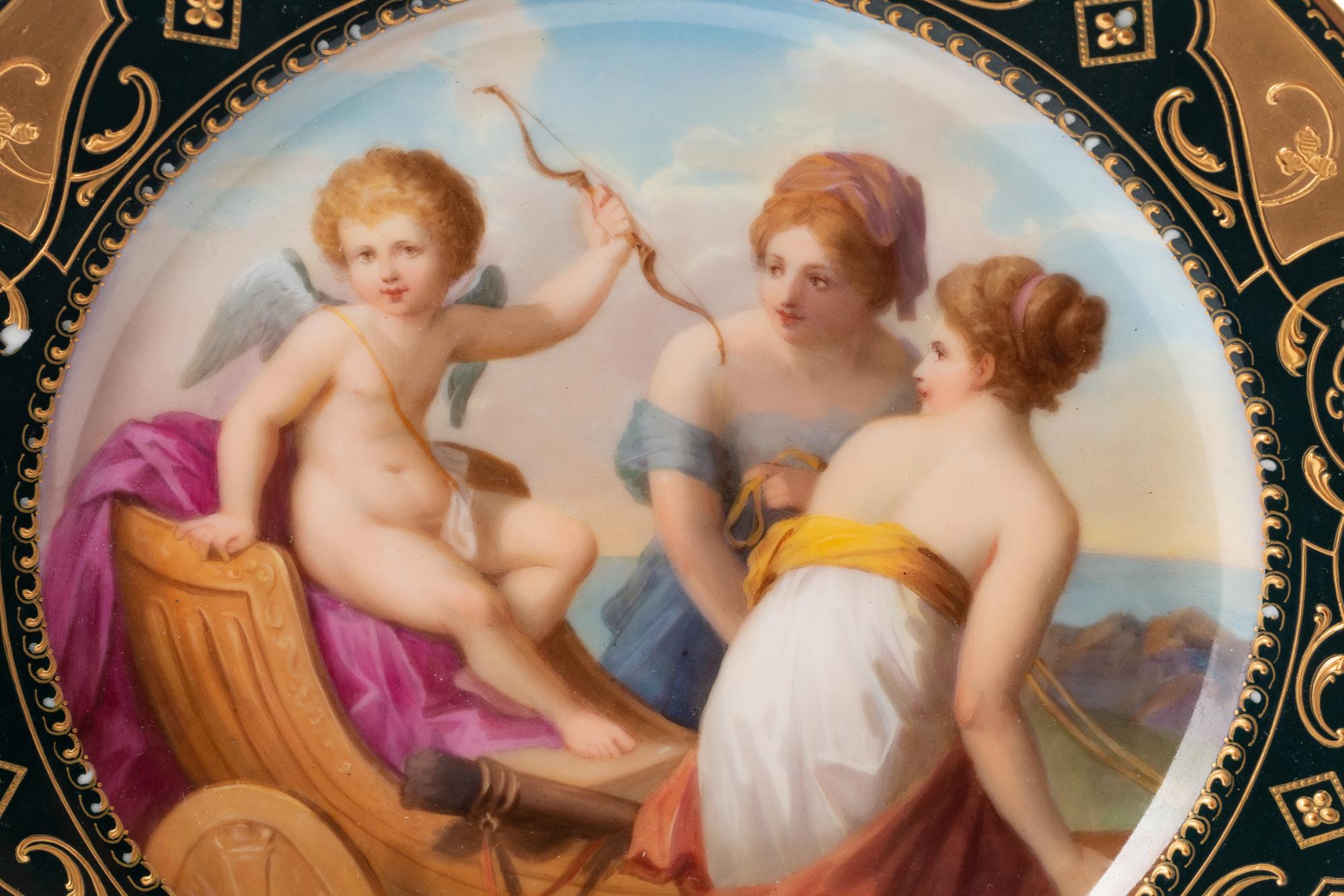 A Pair of Vienna Porcelain Cabinet Plates