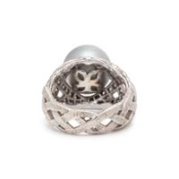 BUCCELLATI, CULTURED TAHITIAN PEARL AND DIAMOND RING